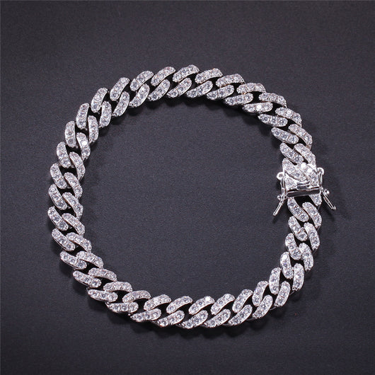 Pulsera Hip-hop Chapada en Oro con Diamantes de Aleación - Image 6