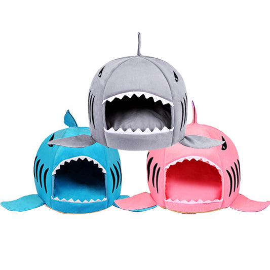 Cama para Mascotas Forma de Tiburón - Casa Cálida y Acogedora para Perros y Gatos - Image 2