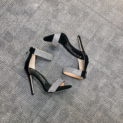 Sandalias de Tacón Alto con Pedrería Efecto Boca de Pez - Image 7