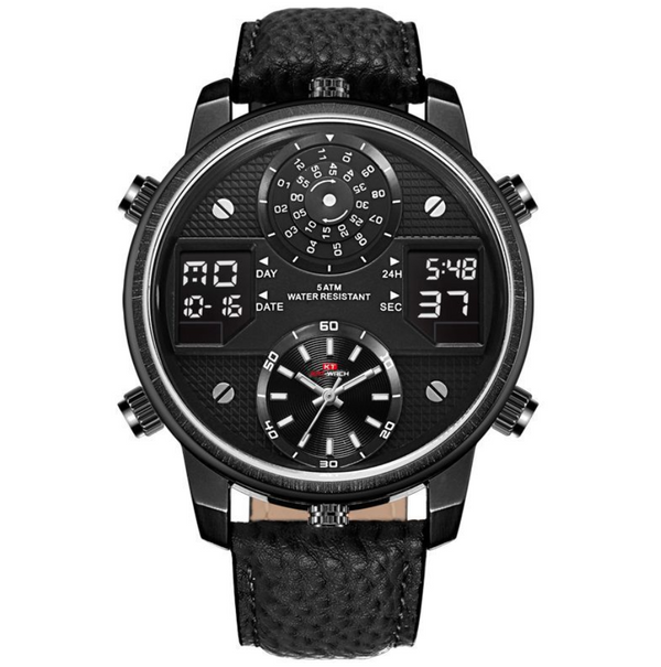 Reloj Multifunción con Doble Pantalla de Cuarzo