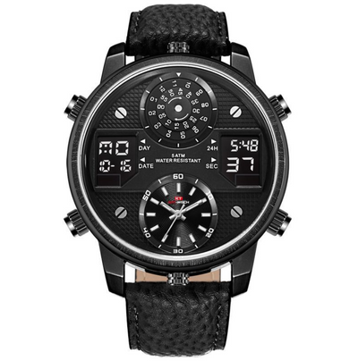 Reloj Multifunción con Doble Pantalla de Cuarzo