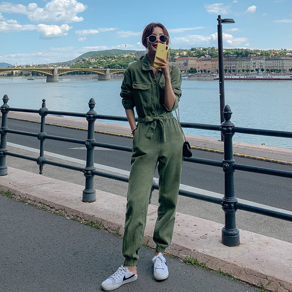 Jumpsuit Casual Ajustado a la Cintura - Estilo Moderno