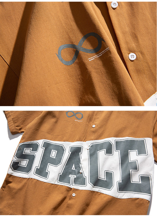 Playera de Manga Corta con Letras Grandes en Contraste - Image 12