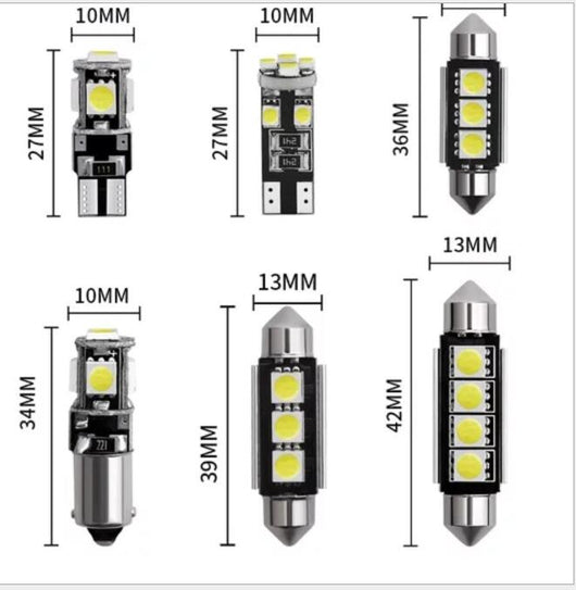 Kit 23 Focos LED T10 W5W 5050 para Lectura - Doble Punta 31MM 36MM - Image 4