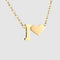 Simple Heart-shaped Letter Pendant Women's Dorado-plated Necklace Clavicle Chain Dorado I