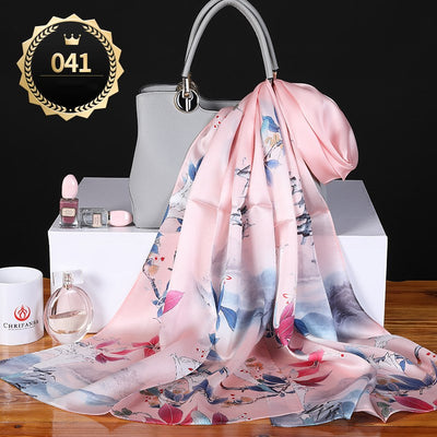 Chal Otoño Invierno Mujer Satén Liso Crepe Elegante - Image 37