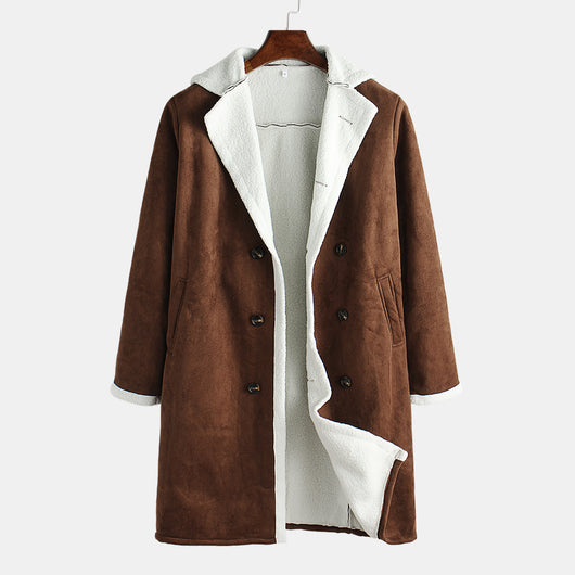 Abrigo Largo para Hombre Invierno Elegante Gabardina Térmica Manga Larga - Image 14