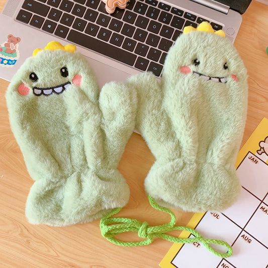 Guantes Escolares Chacha Bear con Cordón de Seguridad
