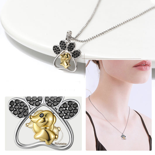 Collar de Oro 14K con Perro Calado - Diseño Cartoon Elegante - Image 8
