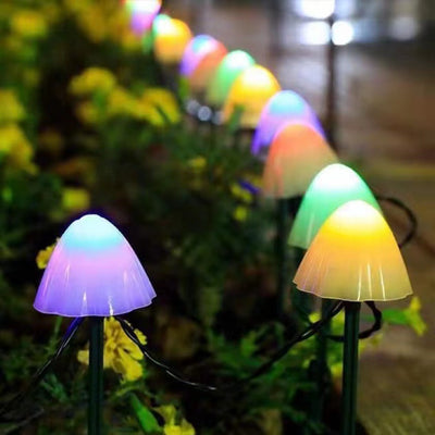 Guirnalda Solar de Lámparas LED Hongo para Exterior