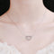 Lady Fashion Heart Pendant Necklace Morado