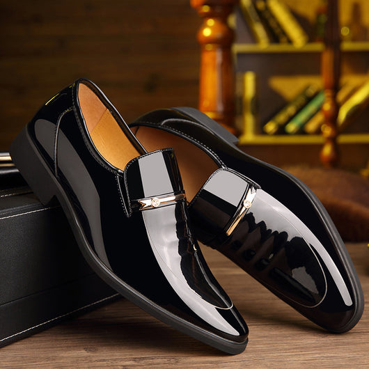 Zapatos de Cuero Charol Puntiagudos para Hombre - Image 11
