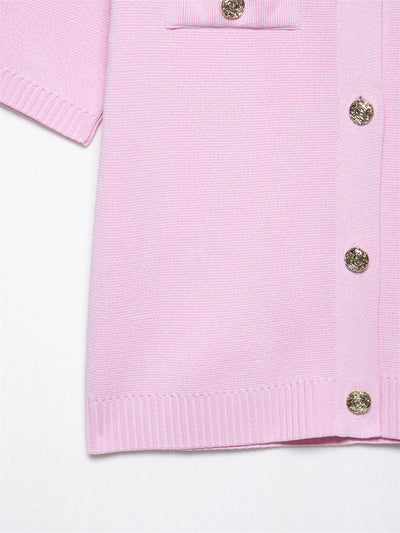 Chaqueta Tejida de Manga Corta Mini - Image 23