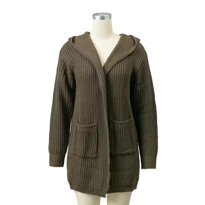 Suéter Holgado con Capucha y Bolsillos Dobles para Mujer - Image 4