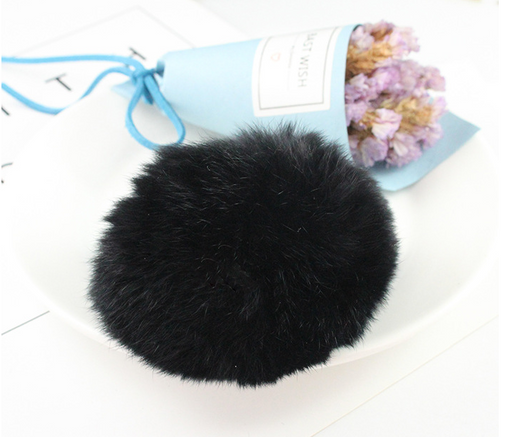 Llavero Pompón de Pelo de Conejo - Accesorio DIY Hecho a Mano - Image 2