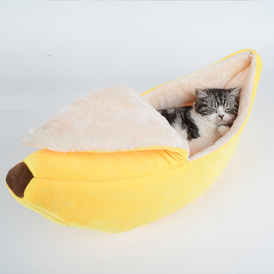 Cama Redonda para Mascotas Desmontable y Lavable - Diseño Banana Versátil - Image 14