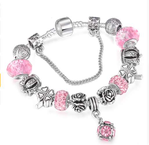 Pulsera de Cristal DIY Ajustable - Abalorios Europeos para Personalizar - Image 2