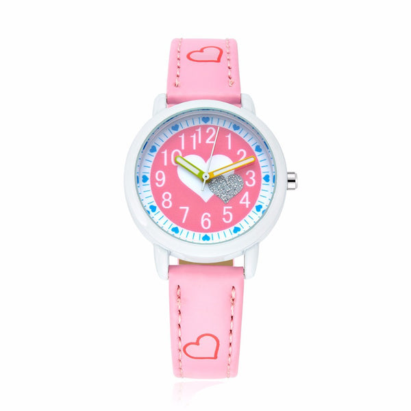 Reloj Infantil de Moda con Diseño de Amor Cartoon