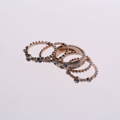 Set de 5 Anillos Apilables Estilo Bohemio en Tono Oro Rosa - Image 21