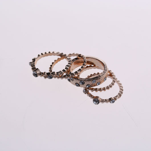 Set de 5 Anillos Apilables Estilo Bohemio en Tono Oro Rosa - Image 21