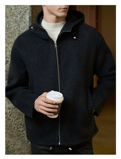 Abrigo de Lana para Hombre con Capucha - Corte Holgado - Image 3