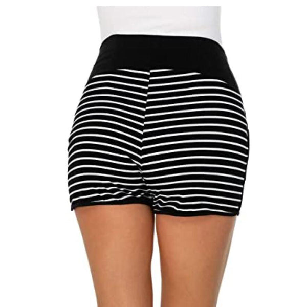 Shorts Maternales Cómodos con Cintura Elástica y Rayas