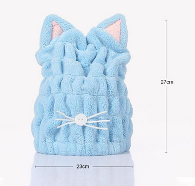 Toalla de Secado con Orejas de Gato - Absorción Rápida y Diseño Adorable - Image 4