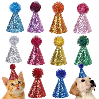 Gorro Puntiagudo con Pompón Esponjoso para Fiestas de Cumpleaños de Mascotas - Image 6