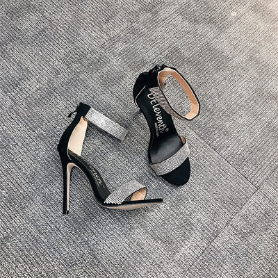 Sandalias de Tacón Alto con Pedrería Efecto Boca de Pez - Image 5