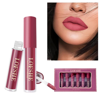 Set de 6 Labiales Mate Antiadherentes con Acabado Profesional