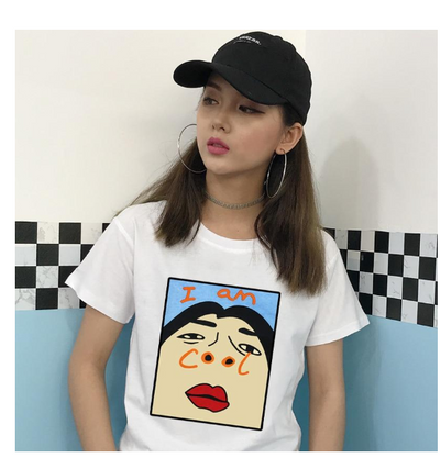 Blusa Base Estampada Primavera Talla Grande para Mujer con Diseño Europeo y Americano