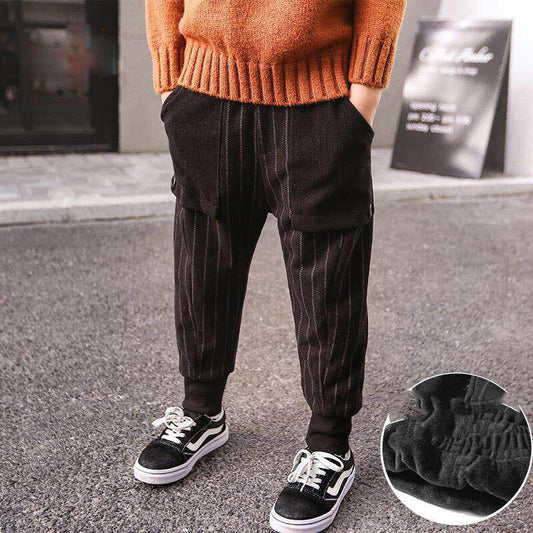 Pantalones Casuales para Niños con Forro de Terciopelo - Talla Plus - Image 2