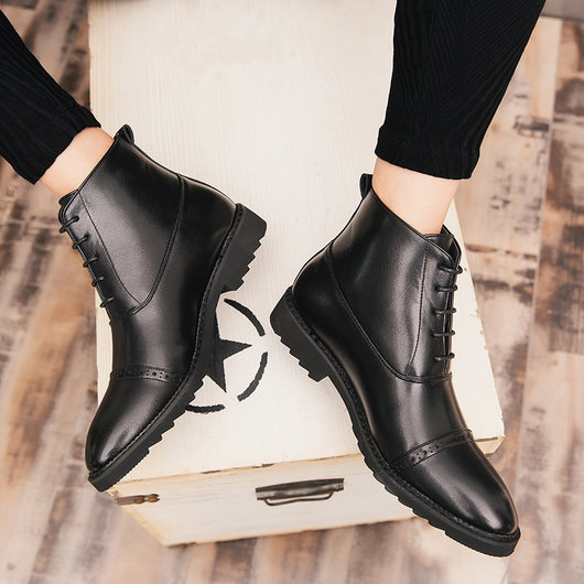 Botas de Cuero Casual Ejecutivo Retro para Hombre - Image 10