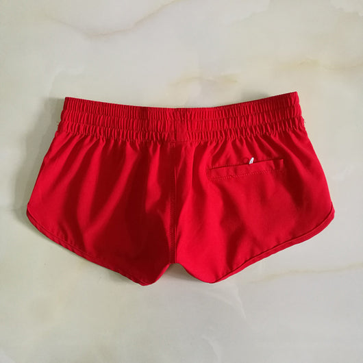 Pantalones de Playa Rojo Vino para Mujer - Diseño Liso y Versátil - Image 3