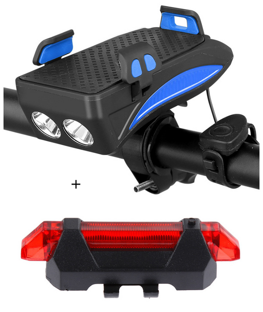 Soporte Multifuncional para Celular en Bicicleta con Cargador, Luz LED y Timbre - Image 14