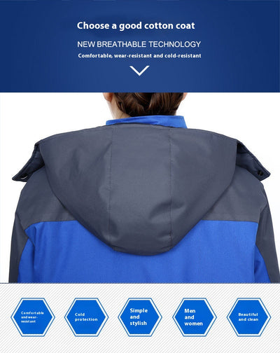 Chaqueta de Trabajo Acolchada Impermeable con Capucha para Invierno - Image 14