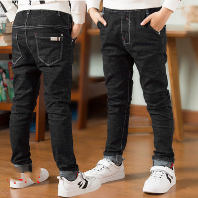 Jeans para Niños con Forro Polar Grueso - Ropa Casual de Invierno - Image 3