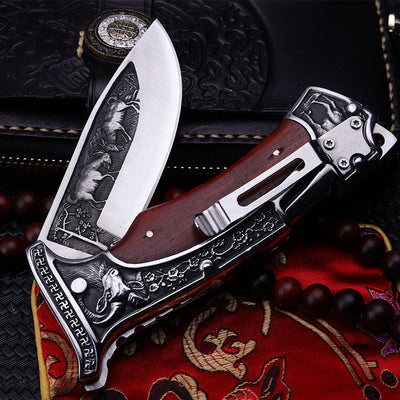 Cuchillo Plegable de Supervivencia para Camping y Outdoor - Image 4