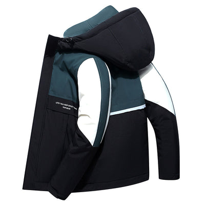 Abrigo de Algodón Grueso con Capucha para Hombre - Protección Térmica Outdoor - Image 2