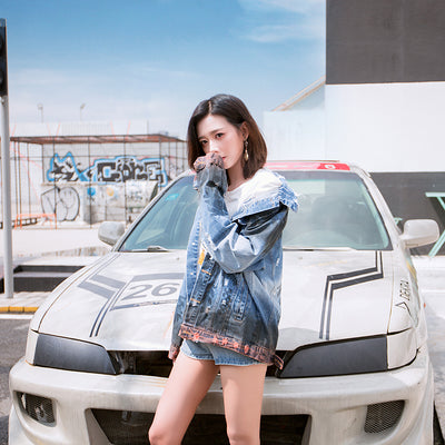 Chaqueta Denim Coco con Roturas Desgarradas - Image 12