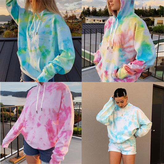 Abrigo Oversize Tie Dye con Capucha - Estilo Casual y Cómodo
