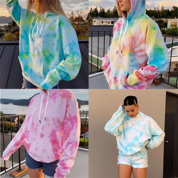 Abrigo Oversize Tie Dye con Capucha - Estilo Casual y Cómodo