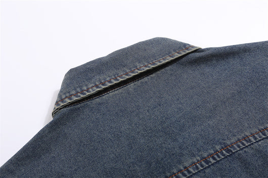 Camisa Denim Punk de Manga Corta para Hombre - Image 15