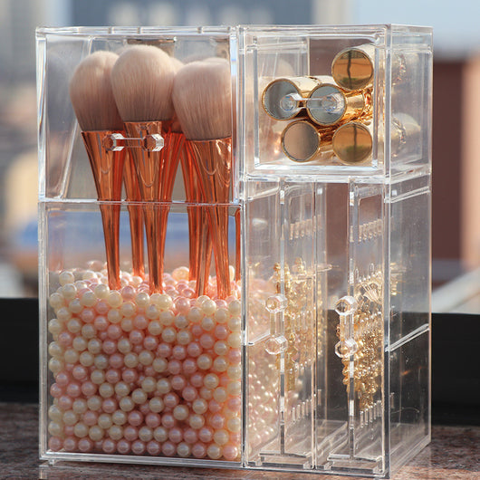 Organizador de Maquillaje y Joyas Acrílico Transparente con Tapa - Image 16