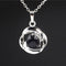 Natural Crystal Pequeño Flower Pendant Necklace Azul sand