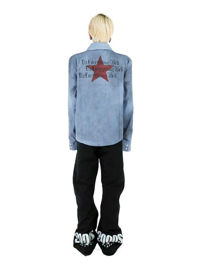Camisa Casual Rayada Azul Desteñido - Image 10
