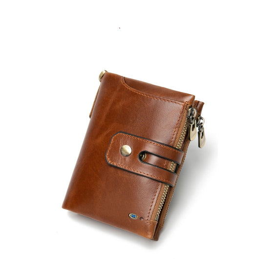 Billetera Retro de Cuero con Protección Anti-pérdida para Múltiples Tarjetas - Image 10