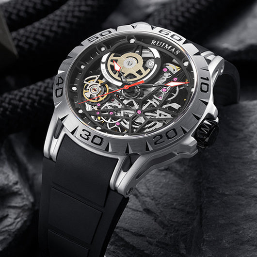 Reloj Mecánico Automático con Correa de Silicona - Image 3