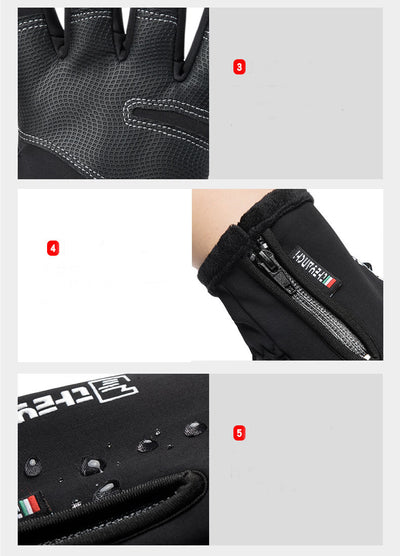 Guantes de Invierno Táctiles Antideslizantes Unisex Impermeables y Cortavientos para Ciclismo y Deportes - Image 14