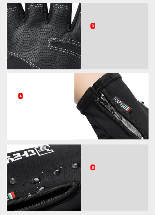 Guantes de Invierno Táctiles Antideslizantes Unisex Impermeables y Cortavientos para Ciclismo y Deportes - Image 14